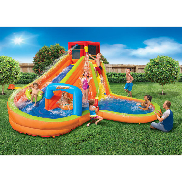 Banzai Lazy River Inflatable Outdoor Adventure Water Park Slide and